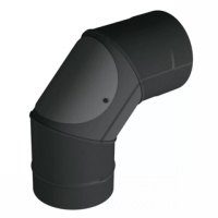 отвод vbr 90° с прочисткой, d=120, aisi 321, 0,8мм black (вулкан)