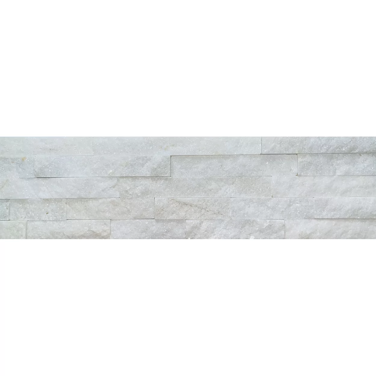 плитка из натурального камня кварцит белый, панель 600 x 150 x 15-20мм (0.63 м2 в уп.), уп.