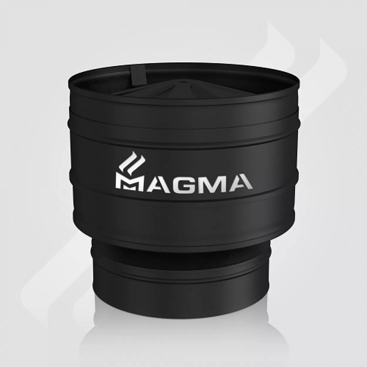 оголовок-дефлектор magma d=200/300, aisi 439/оц, цвет чёрный муар, 0,8/0,5мм (magma)