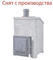 чугунная печь для бани gfs зк-45 в облицовке президент талькомагнезит (комплект) (техно лит) до 45 м3