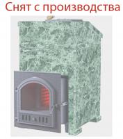 чугунная печь для бани gfs зк-45 (м) в облицовке президент змеевик (комплект) (техно лит) до 45 м3